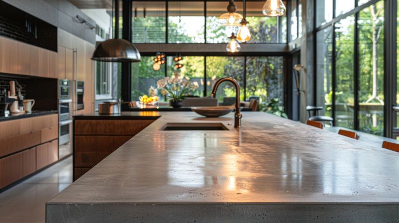 Poured Countertop Installation in Marin County, CA